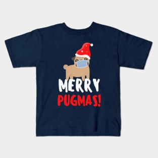 Merry Pugmask! Funny Christmas Pug Kids T-Shirt